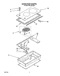 SECTION Diagram and Parts List for KECC027YWH0  KitchenAid Cooktop