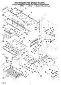 REFRIGERATOR SHELF PARTS Diagram and Parts List for KBRS36FKX02  KitchenAid Refrigerator