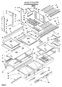 SHELF, LIT/OPTIONAL Diagram and Parts List for 3VET23DKBW00  Whirlpool Refrigerator