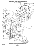 CONTROLS AND REAR PANEL Diagram and Parts List for LA5310XSW0  Whirlpool Washer