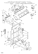CONTROLS AND REAR PANEL Diagram and Parts List for LLT8244AW0  Whirlpool Washer