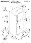CABINET, LITERATURE Diagram and Parts List for KTRW22KHBT00  KitchenAid Refrigerator