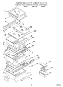 REFRIGERATOR SHELF Diagram and Parts List for 3VED29DQEB01  Whirlpool Refrigerator