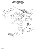 AIR FLOW PARTS Diagram and Parts List for MH1160XSB1  Whirlpool Microwave