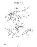 COOKTOP Diagram and Parts List for S8757^4  Whirlpool Range