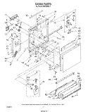 DOOR Diagram and Parts List for DU7600XS1  Whirlpool Dishwasher