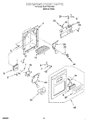 DISPENSER FRONT Diagram and Parts List for 3XART730GW00  Whirlpool Refrigerator