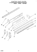 CONTROL PANEL Diagram and Parts List for KDDT207BBL6  KitchenAid Range