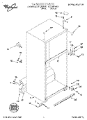 CABINET Diagram and Parts List for ET21UMXGW01  Whirlpool Refrigerator