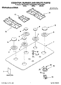 COOKTOP, BURNER AND GRATE PARTS Diagram and Parts List for KGCC566HWH4  KitchenAid Cooktop