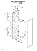 FREEZER DOOR Diagram and Parts List for 4YED27PQFN04  Whirlpool Refrigerator