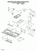 INTERIOR AND VENTILATION PARTS Diagram and Parts List for YMH2175XSS2  Whirlpool Microwave