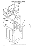 TOP AND CABINET PARTS Diagram and Parts List for QCAM2730YQ0  Whirlpool Washer