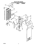 AIR FLOW Diagram and Parts List for RS22BRXAL01  Roper Refrigerator