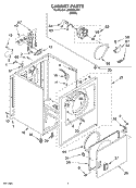 SECTION Diagram and Parts List for LER3634JW1  Whirlpool Dryer