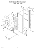 REFRIGERATOR DOOR Diagram and Parts List for ED20DFXEB00  Whirlpool Refrigerator