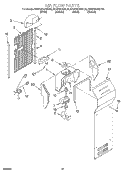 AIR FLOW Diagram and Parts List for KSRS25QGBL04  KitchenAid Refrigerator