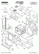 OVEN PARTS Diagram and Parts List for IBD550PRS04  Whirlpool Wall Oven