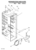 REFRIGERATOR LINER PARTS Diagram and Parts List for ED5JHEXTS00  Whirlpool Refrigerator
