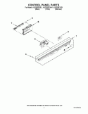 CONTROL PANEL PARTS Diagram and Parts List for KUDS30FXBL1  KitchenAid Dishwasher