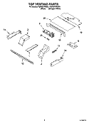 TOP VENTING PARTS, MISCELLANEOUS PARTS Diagram and Parts List for YGBS307PDB9  Whirlpool Wall Oven