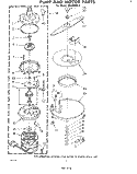 PUMP AND MOTOR Diagram and Parts List for SHU90002  Whirlpool Dishwasher