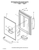 REFRIGERATOR DOOR PARTS Diagram and Parts List for GB2FHDXWB03  Whirlpool Refrigerator