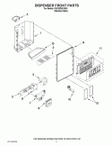 DISPENSER FRONT PARTS Diagram and Parts List for GSF26C4EXS03  Whirlpool Refrigerator