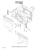 DOOR PARTS Diagram and Parts List for KGRS208XSS3  KitchenAid Range