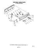 CONTROL PANEL Diagram and Parts List for RJE3021W1  Whirlpool Range
