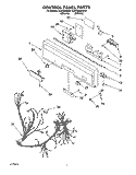 CONTROL PANEL, LIT/OPTIONAL Diagram and Parts List for KUDD230B0  KitchenAid Dishwasher