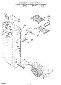 FREEZER LINER Diagram and Parts List for KSRW25FHBL00  KitchenAid Refrigerator