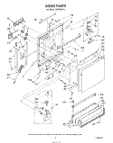 DOOR Diagram and Parts List for DU8500XT1  Whirlpool Dishwasher