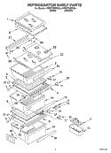 REFRIGERATOR SHELF Diagram and Parts List for 4YED27DQFN04  Whirlpool Refrigerator