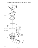 HEATER, PUMP AND LOWER SPRAYARM Diagram and Parts List for DU9200XT4  Whirlpool Dishwasher