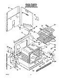 OVEN Diagram and Parts List for RS600BXYH4  Whirlpool Range