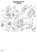BULKHEAD PARTS, OPTIONAL PARTS (NOT INCLUDED) Diagram and Parts List for TEDS740PQ1  Estate Dryer