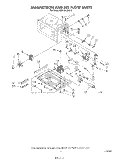 MAGNETRON AND AIR FLOW Diagram and Parts List for MW1500XW0  Whirlpool Wall Oven
