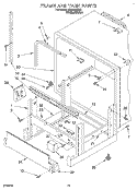 FRAME AND TANK Diagram and Parts List for KUDA23SY2  KitchenAid Dishwasher