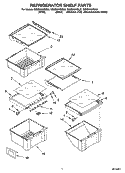 REFRIGERATOR SHELF PARTS Diagram and Parts List for GS5SHAXSA01  Whirlpool Refrigerator