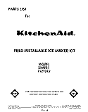 SECTION Diagram and Parts List for KIMF81  KitchenAid Ice Maker