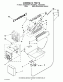 ICEMAKER PARTS Diagram and Parts List for KFCS22EVBL1  KitchenAid Refrigerator