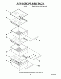 Part Location Diagram of W11300659 Whirlpool Refrigerator Glass Shelf
