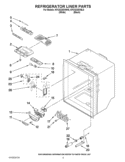 REFRIGERATOR LINER PARTS Diagram and Parts List for KFCS22EVBL5  KitchenAid Refrigerator