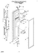 FREEZER DOOR Diagram and Parts List for 3VED27DQBW00  Whirlpool Refrigerator