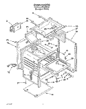 OVEN Diagram and Parts List for SF310PEYQ2  Whirlpool Range