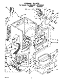 CABINET Diagram and Parts List for LGC7858AW0  Whirlpool Dryer