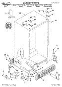 CABINET, LITERATURE Diagram and Parts List for 7GS6SHAXKQ00  Whirlpool Refrigerator