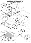 REFRIGERATOR SHELF PARTS Diagram and Parts List for KBLS36FMB01  KitchenAid Refrigerator