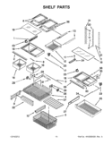 SHELF PARTS Diagram and Parts List for GX5FHTXVY010  Whirlpool Refrigerator